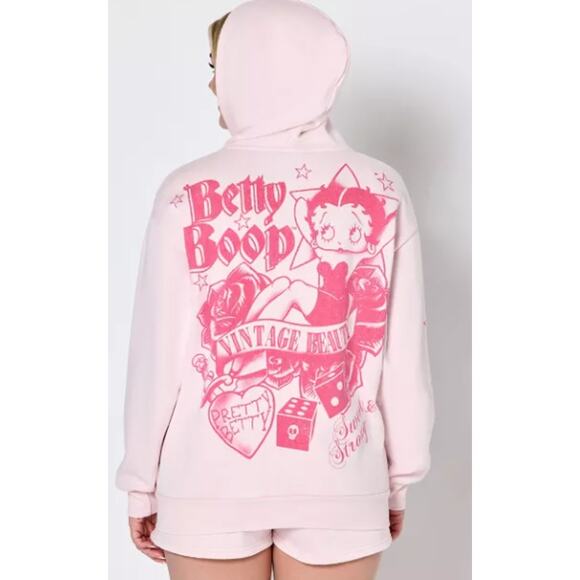 New Betty Boop, Women's Full Zip Hooded Sweatshirt, Size Small - Picture 1 of 4